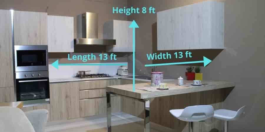 kitchen chimney height calculation