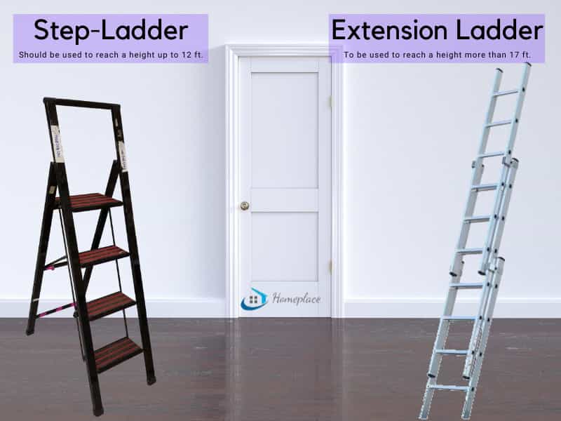 Step ladder vs extension ladder