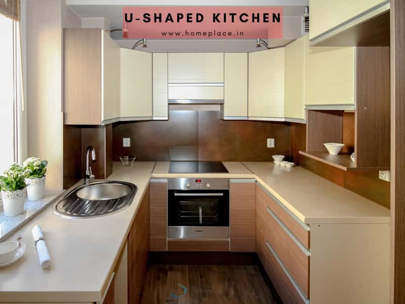 u shaped kitchen layout