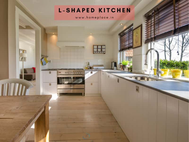L-shaped kitchen design idea