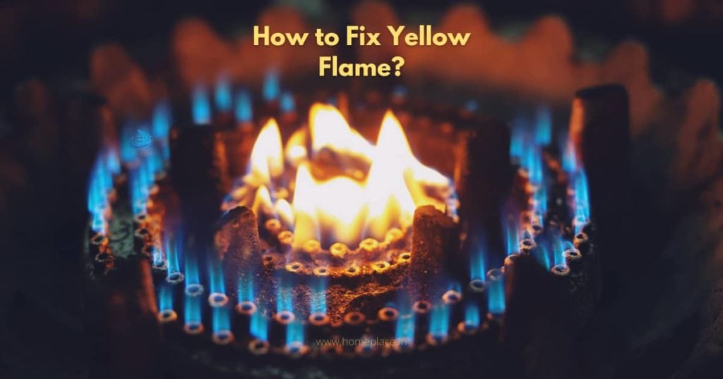 How to fix yellow and orange flames on gas stove burner