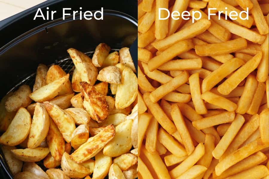 air fried vs deep fried potato