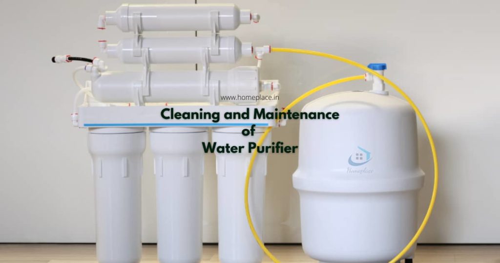 cleaning and maintenance of water purifier
