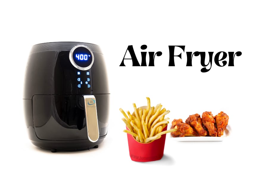 an air fryer with fries