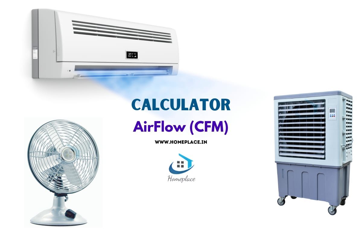 Calculateur de débit d'air (CFM) pour ventilateur, climatiseur et refroidisseur d'air