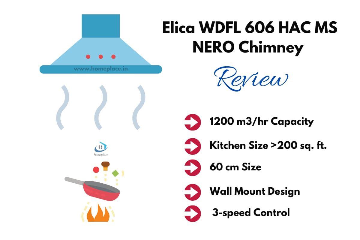 Elica WDFL 606 HAC MS NERO 60 Cm 1200 M3Hr Filterless Auto Clean Chimney Review