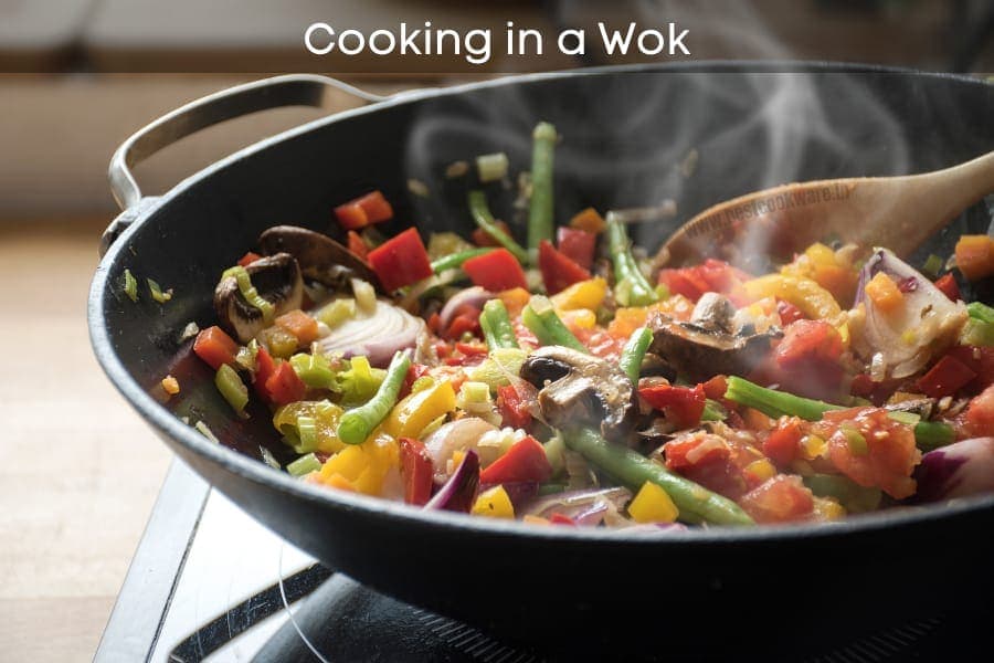 cooking in a wok