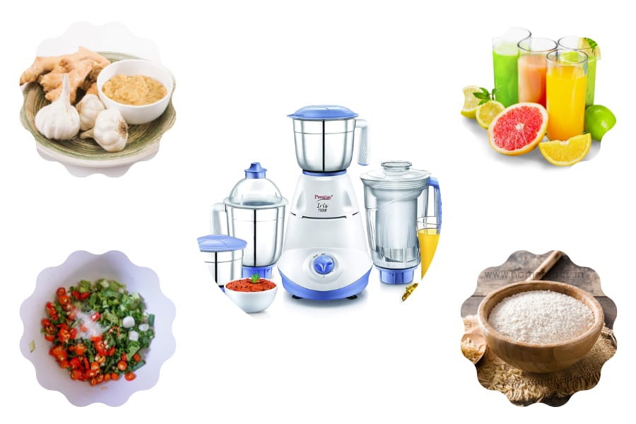 All-in-one mixing, grinding, and juicing by Prestige Iris Mixer Grinder