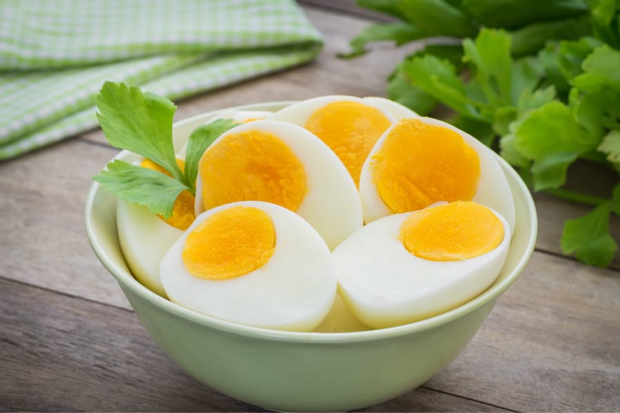 perfectly boiled eggs on induction cooktop