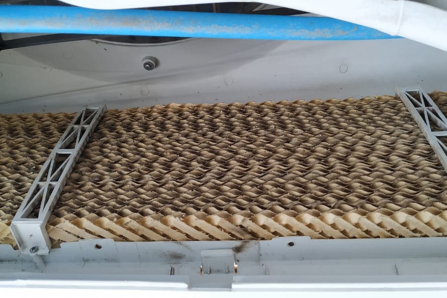 honeycomb cooling pads on air cooler won't be effective if you use it without water