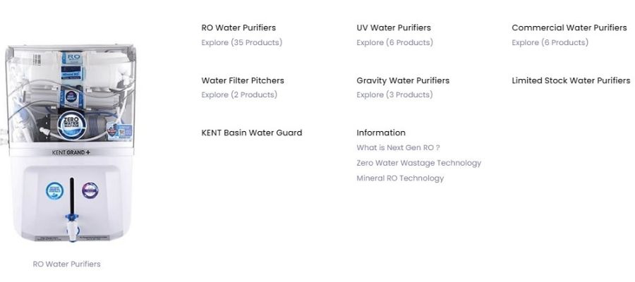 Kent water purifiers