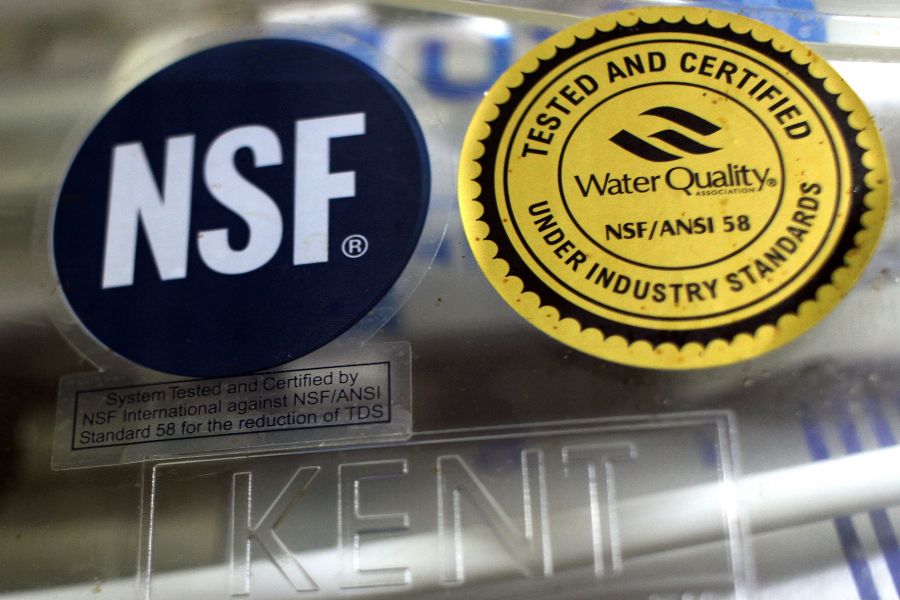NSF certification of Kent water purifier